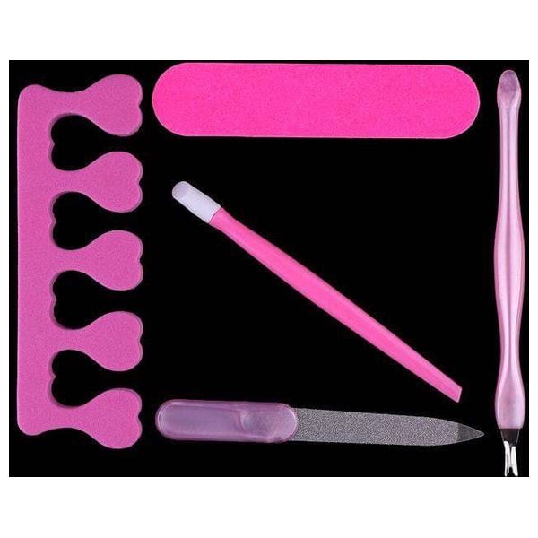  File, Cuticle Remover Tool, Sponge, Polishing Tool, and Cleaning Tool Nail Care Set 