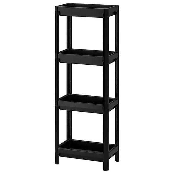  4 رفوف تخزين - اسود 