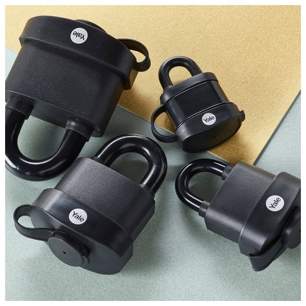  Yale Y220B - Hardened Weatherproof Padlock - Black 