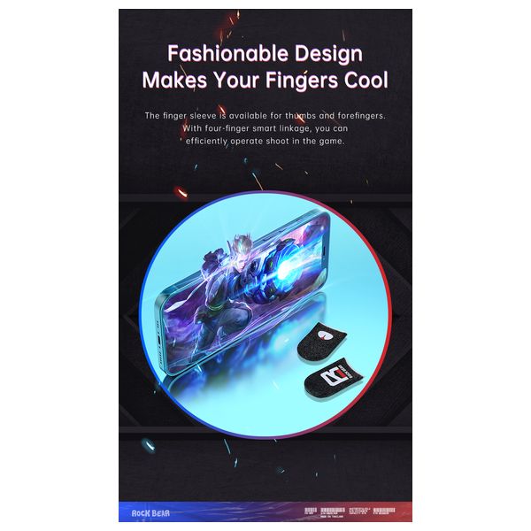  Rock Space Mobile Gaming Finger Gloves - 1pair 