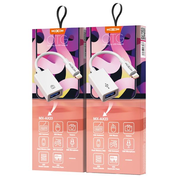  Moxom MX-AX23 - iPhone to USB Adapter 