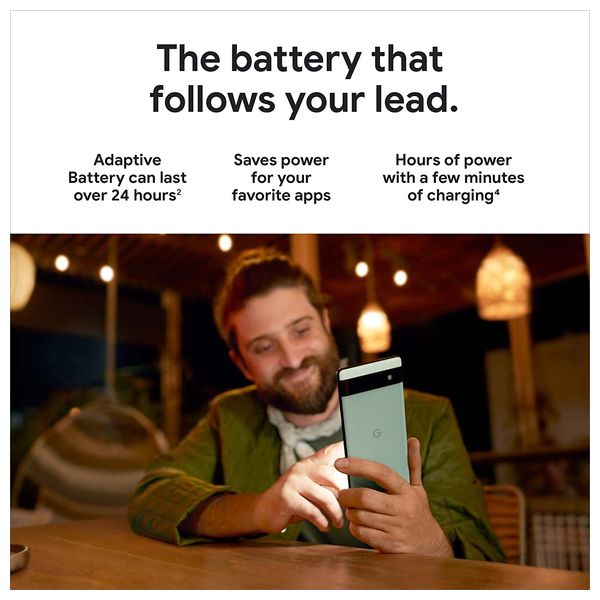  جوجل Pixel 6a - سيم - 128/6 كيكابايت - ابيض 