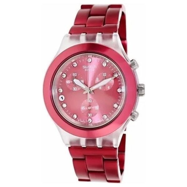  Swatch Watch SVCK4050AG For Women - Analog Display, Stainless Steel Band - Red 