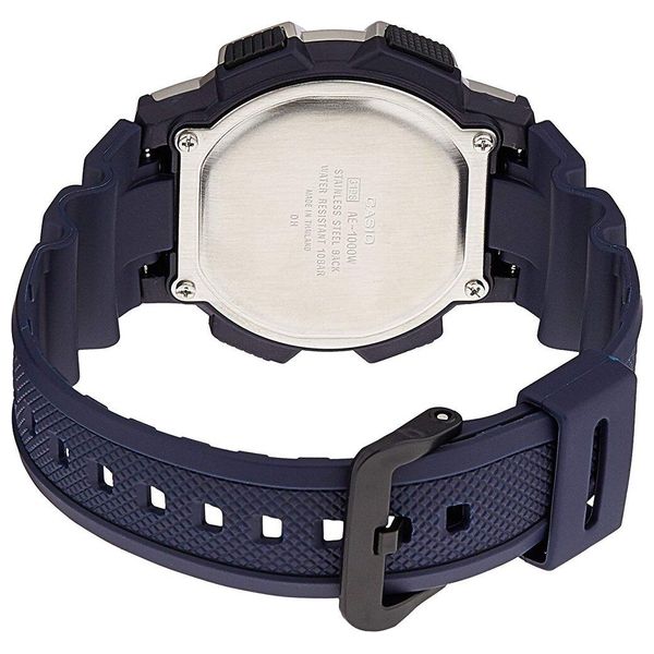  Casio Watch AE1000W2AVDF For Men - Analog Display, Resin Band - Black 