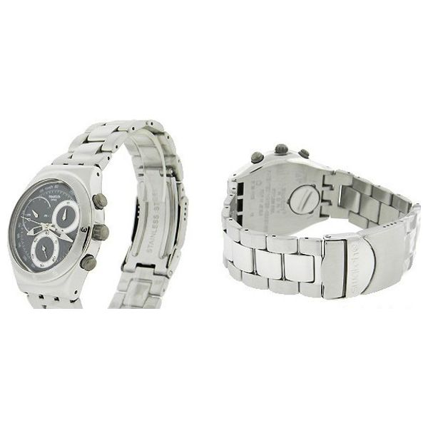  Swatch Watch YCS546G For Men - Analog Display, Stainless Steel Band - Gray 