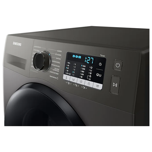 غسالة ومجففة سامسونج فتحة امامية - 11 كغم - 1400 دورة بالدقيقة - WD11TA046BX - رصاصي