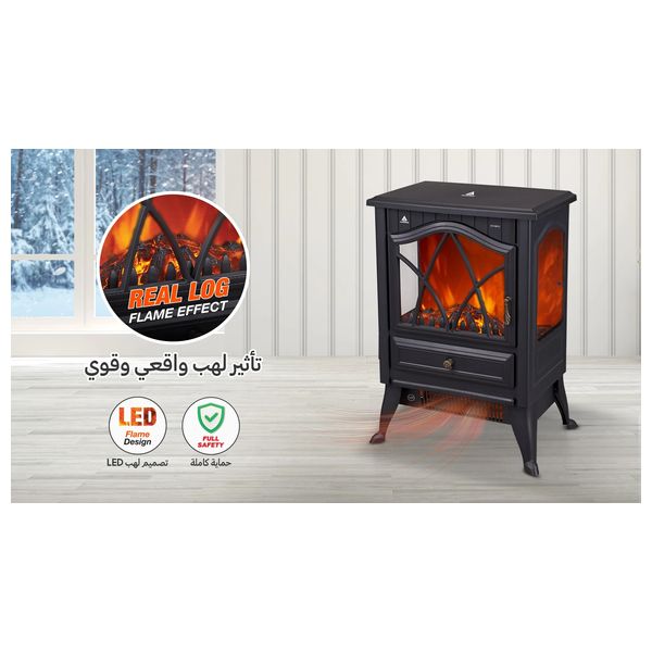 Alhafidh Fire Place Heater - EH18FP2 - Black