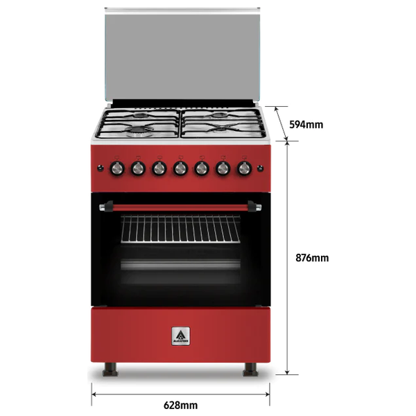 طباخ غازي الحافظ - 4 مشاعل - GCHA-60RDM14 - احمر