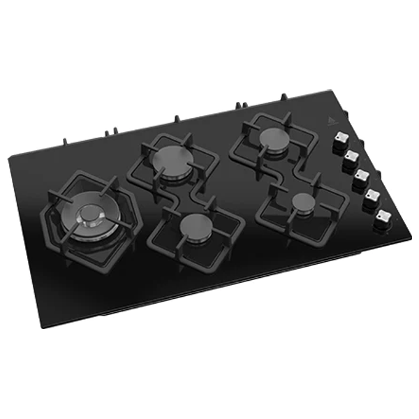 Alhafidh GH90G42 - 5 Burners - Built-In Gas Cooker - Black