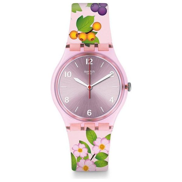  ساعة سواتج للنساء GV130 - عرض بعقارب, سوار من فوليو بلاستيك - ازرق 