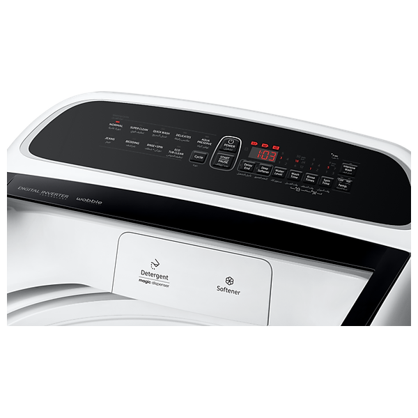 غسالة سامسونج فتحة علوية - 15 كغم - WA15T5260BW/RQ - ابيض