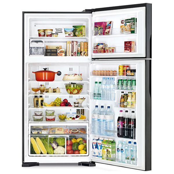 Hitachi R-VG650PUQ7 - 21ft - Conventional Refrigerator - Black