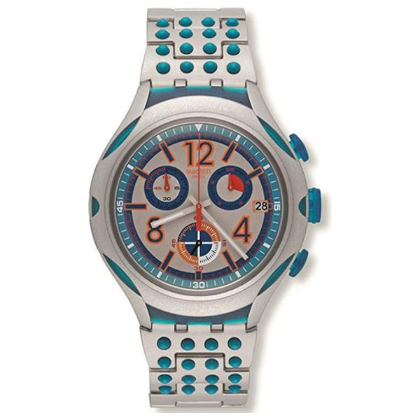  ساعة سواتج للرجال YYS4007AG - عرض بعقارب, سوار من المعدن - سلفر 