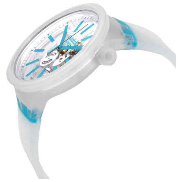  ساعة سواتج للجنسين SO27E105 - عرض بعقارب, سوار من السيليكون - زجاجي 