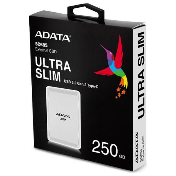 ADATA SC685 - 250GB - External SSD Hard Drive - White
