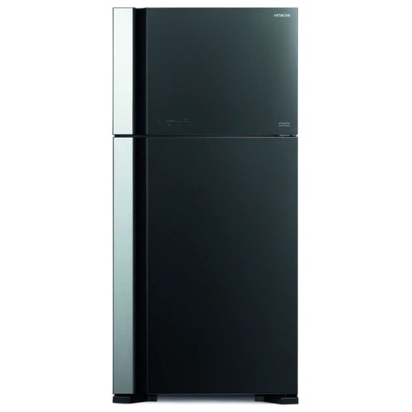 Hitachi R-VG760PUQ7 - 23ft - Conventional Refrigerator - Glass Black