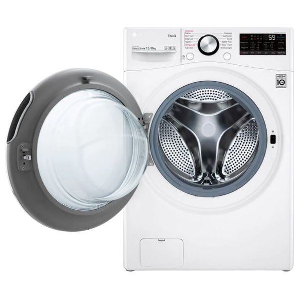  غسالة ومجففة ال جي فتحة امامية - 15/8 كغم - WDL91H02PN - ابيض 