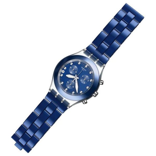  ساعة سواتج للجنسين SVCK4055G - عرض بعقارب, سوار من الالمنيوم - ازرق 