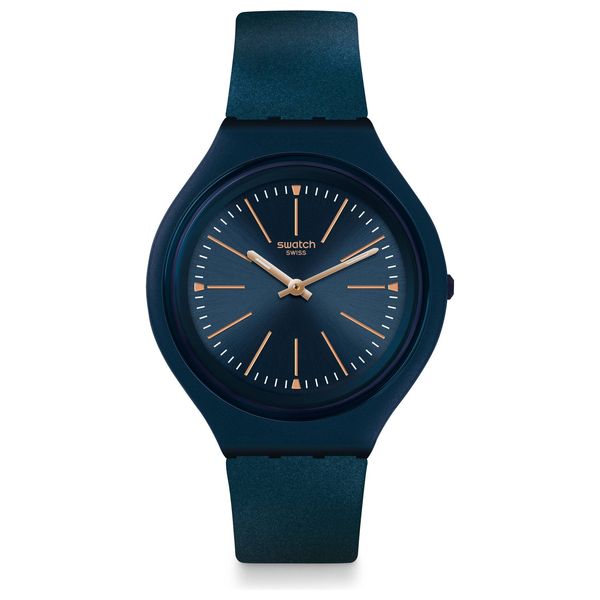 Swatch Watch SVUN109 For Unisex - Analog Display, Silicone Band - Blue 