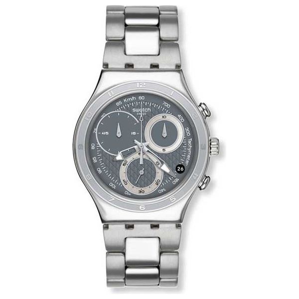  Swatch Watch YCS546G For Men - Analog Display, Stainless Steel Band - Gray 