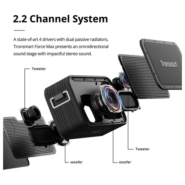 Tronsmart Force max - Bluetooth Speaker - Black