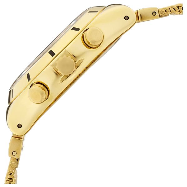  ساعة سواتج للجنسين YCG410GB - عرض بعقارب, سوار من ستانلس ستيل - ذهبي 